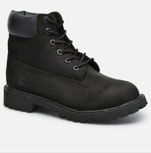 TIMBERLAND- BLACK NUBUCK LEATHER BOOTS